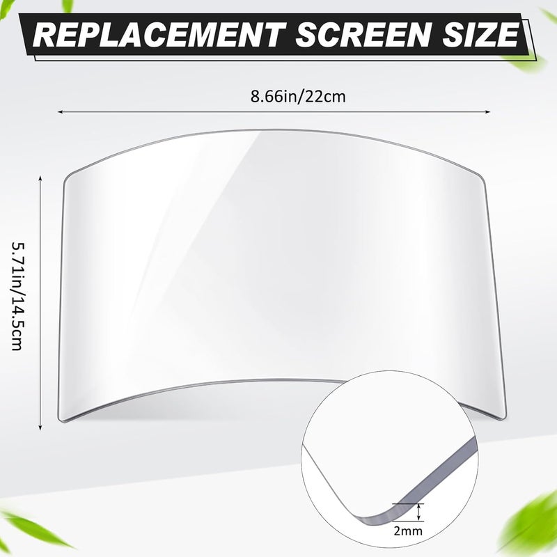 Kingdder 2 Pcs Sandblasting Hood Replacement Lens Clear Face Shield PC Visors Peel off Lens Cover for Painting Dusting Grinding - Image 2